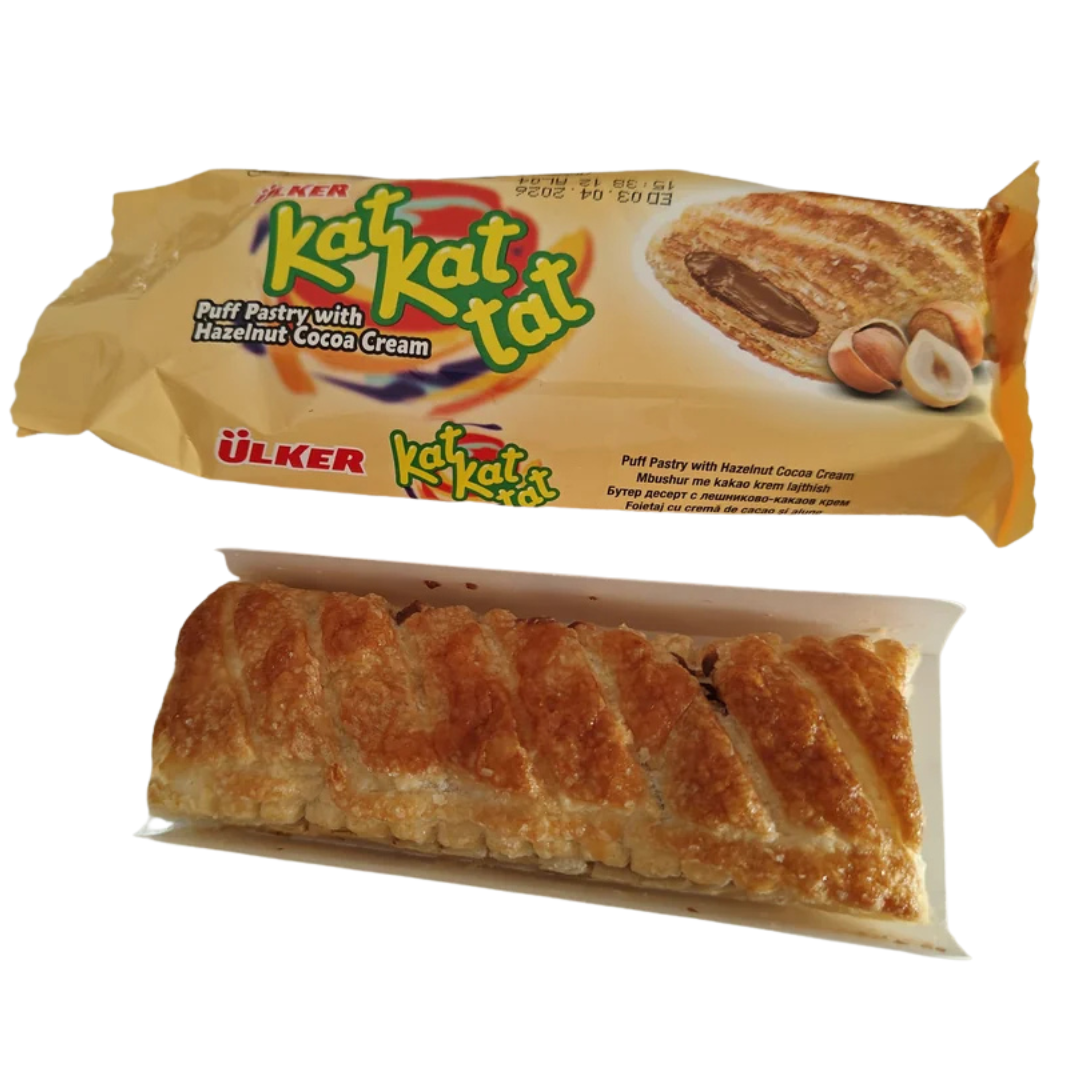 Aladdin – Engroshandel Cookie – Ulker Kat Kat Sprød Butterdej Hasselnøddecreme Halal1