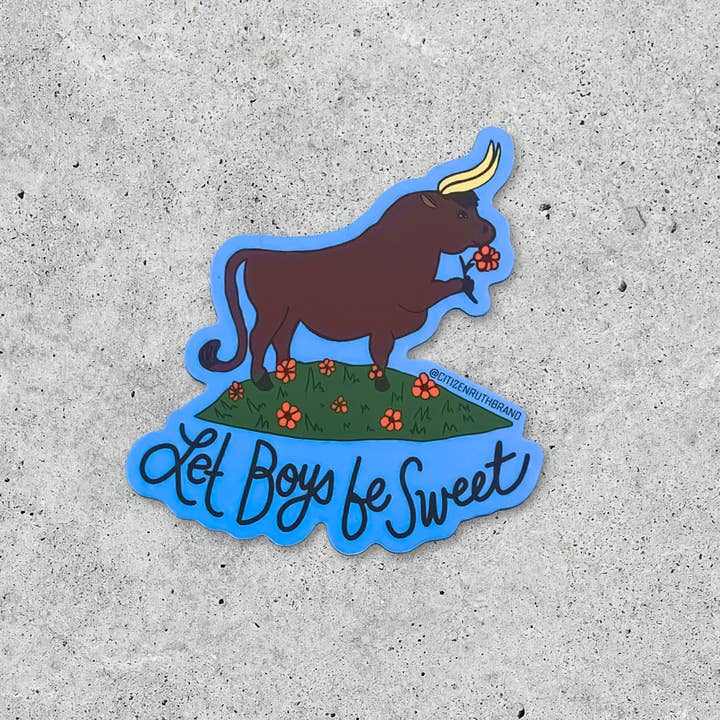 Let Boys Be Sweet vinyl sticker for wholesale by Citizen Ruth