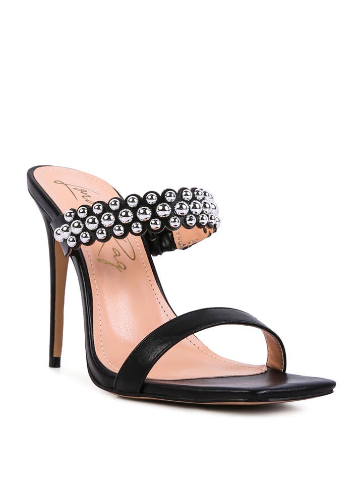 Rag Company - Wholesale High Heels - Women's - Bandy Stieletto Heel Metal Stud Sandals