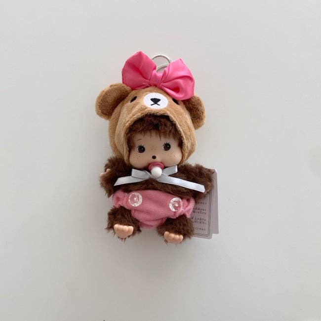 MOND HAUS - Wholesale Keychain - Women's - Bubble Baby Monkey Keychain | Cute Furry Bear Doll Bag Charm2