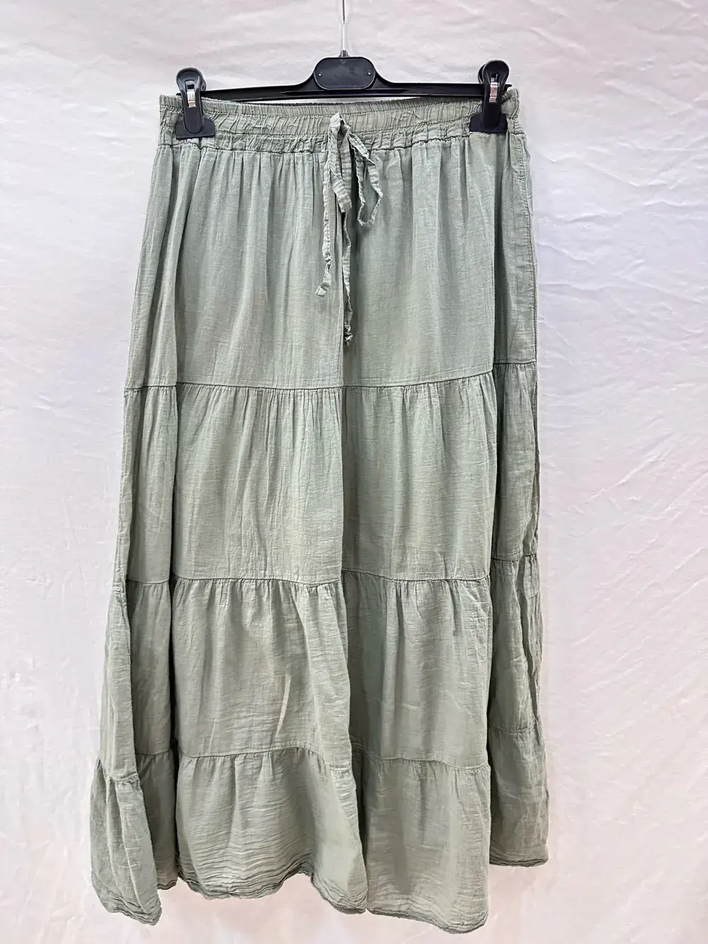 Mimi & Gogo – Engroshandel Nederdel - Dame – Lang bomuldsvoile nederdel med foer og elastik i taljen1