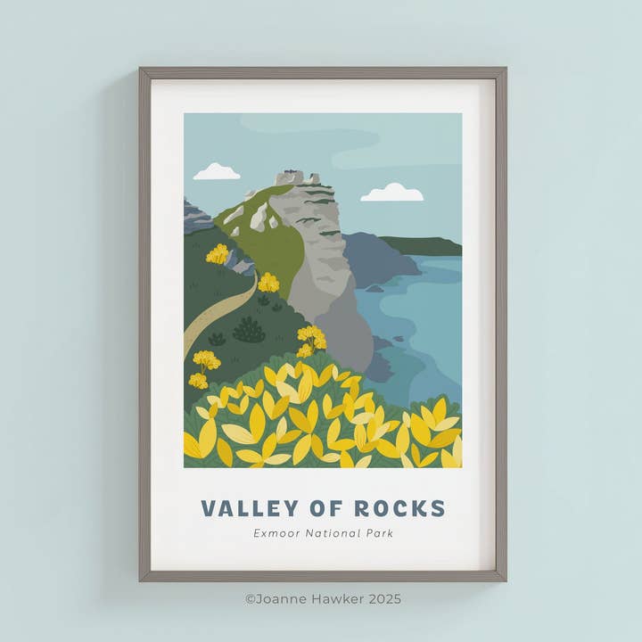 Valley of Rocks Print for wholesale by Joanne Hawker