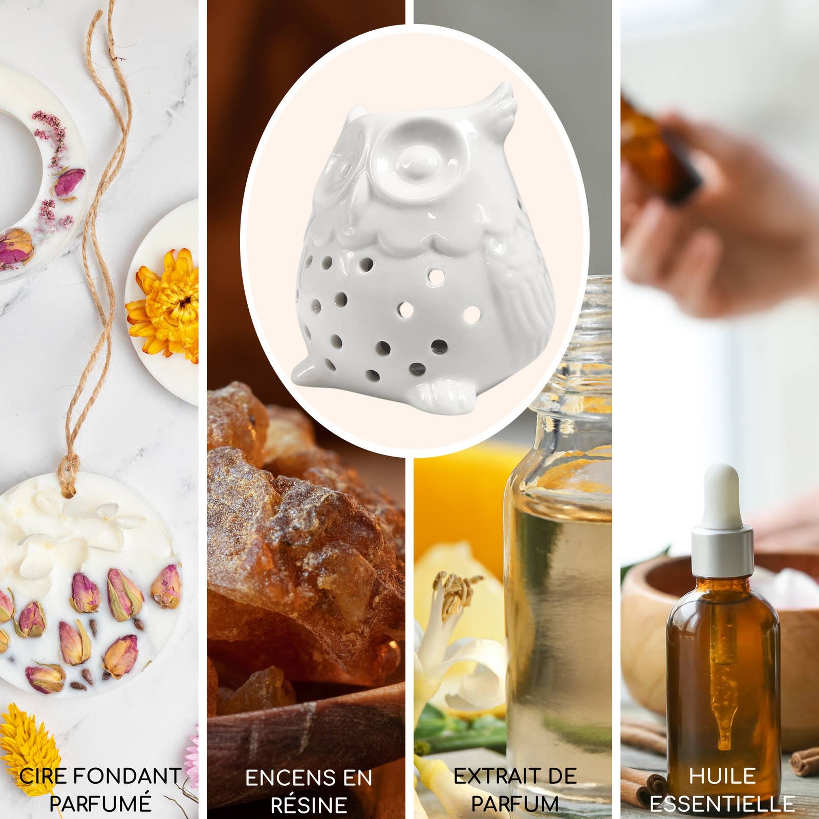 Zen'Arôme - Wholesale Fragrance Warmer - Ceramic Owl Fragrance Burner - Compatible with Melts3