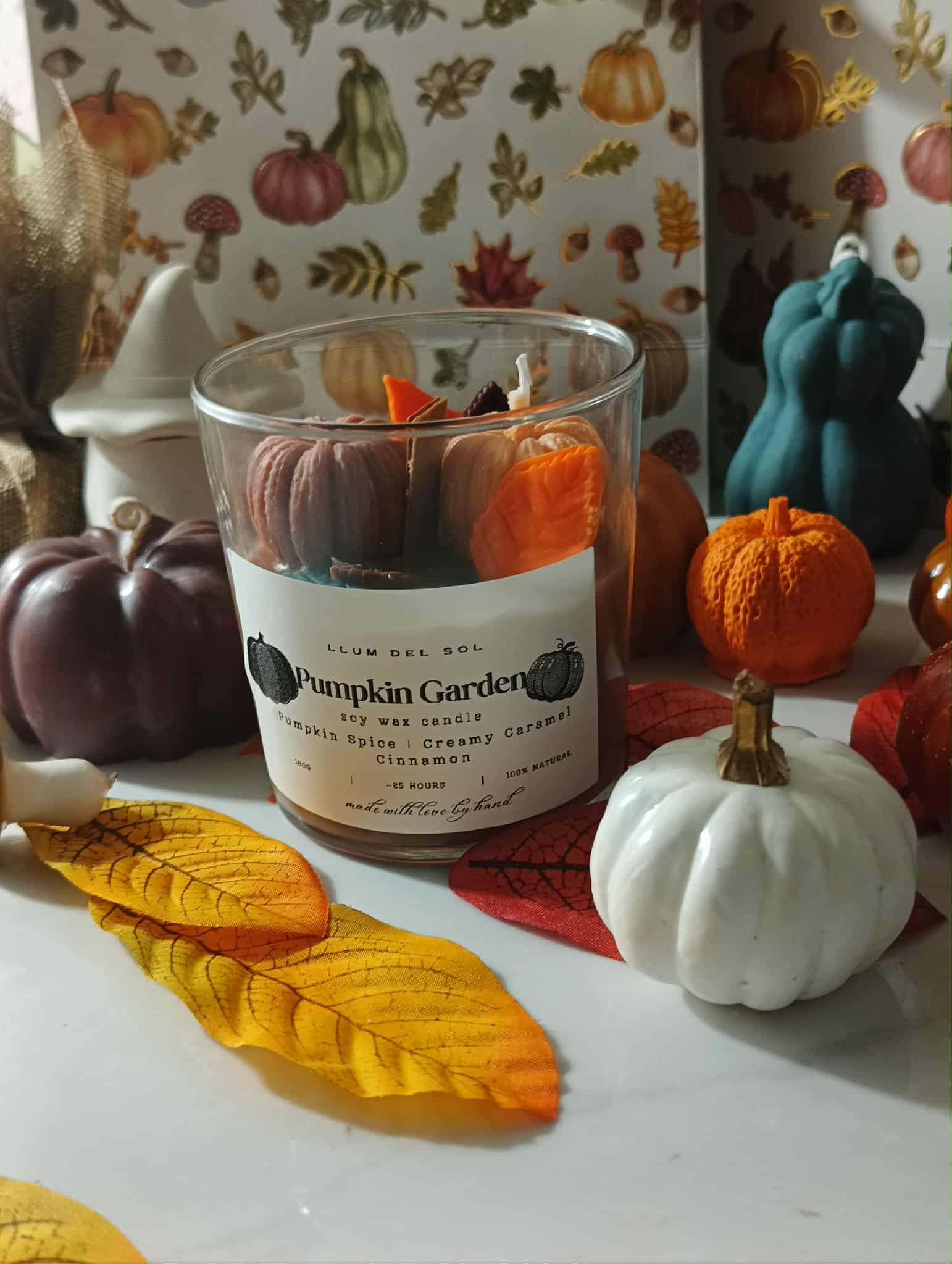 Llum del Sol - Wholesale Jar/Filled Candle - Pumpkin Candle Chai Candle – Pumpkin Spice, Creamy Caramel 3