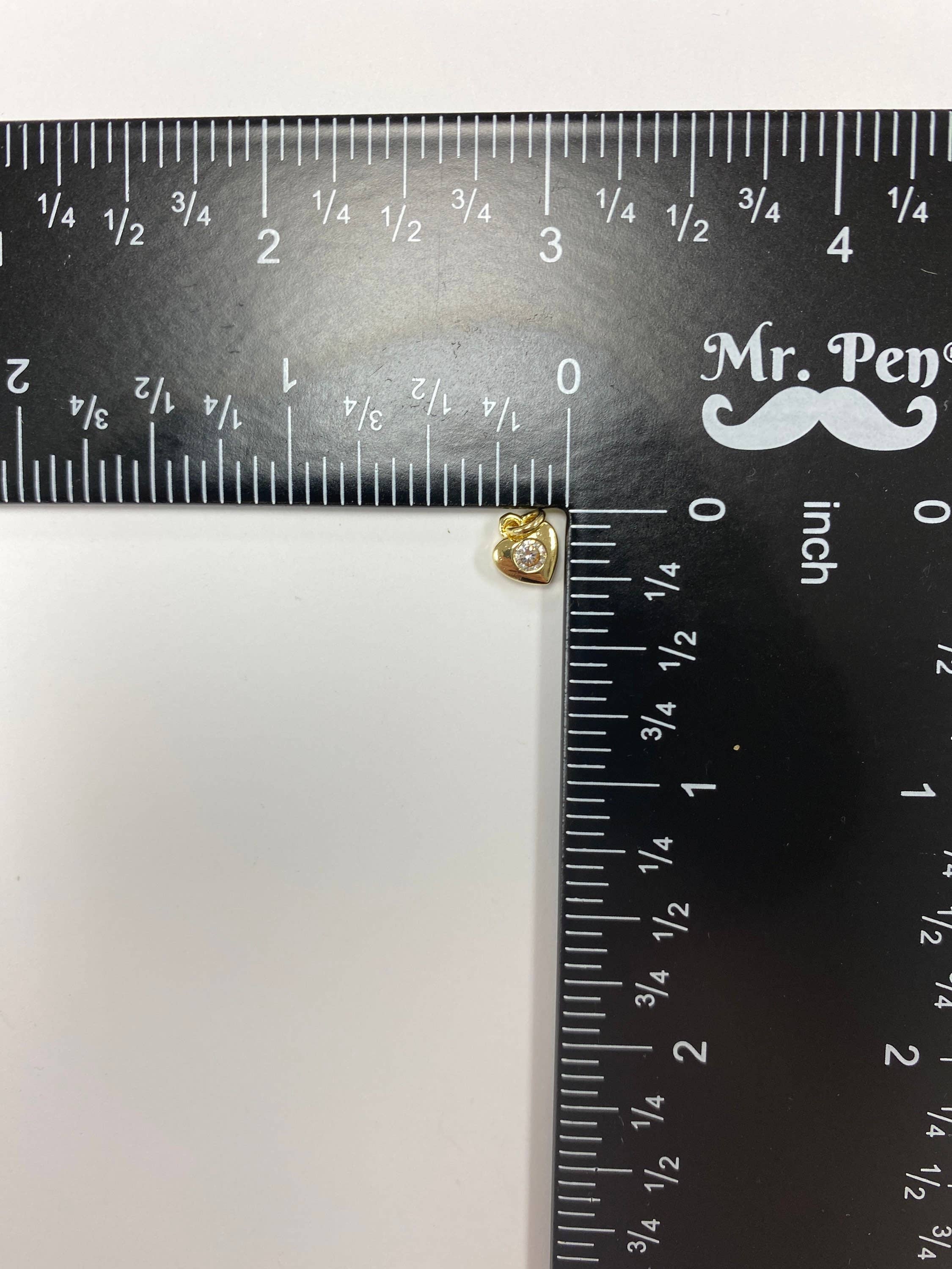 The Bead Bazaar - Wholesale Individual Charm/Pendant - Dainty Hanging Gold Heart Charm, Mini Gold Heart Charm, Heart Jewelry, Bulk Charms For Jewelry Making, Love Charm, Tiny Hanging Heart Charm3