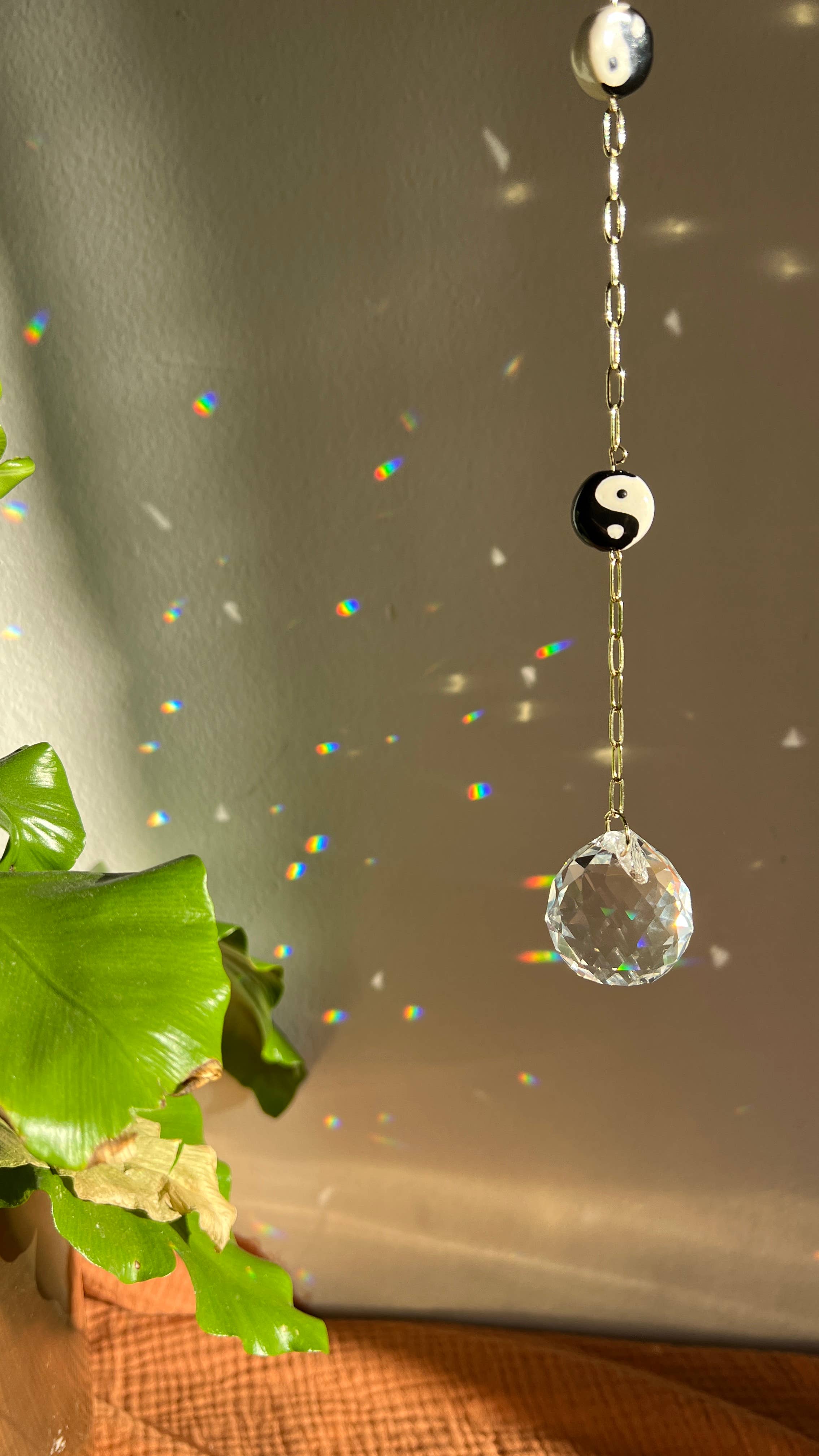 Ombra & Luce – Suncatcher por atacado – Suncatcher de cerâmica Yin Yang2