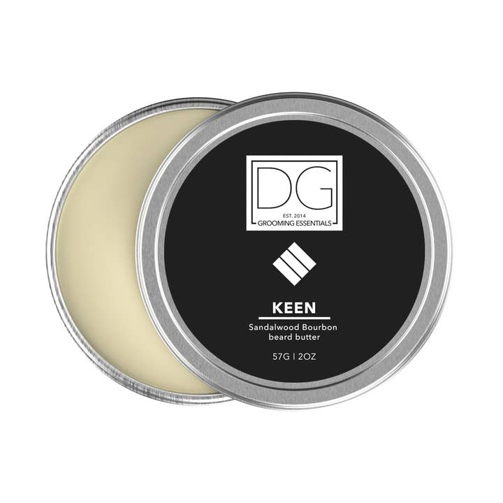 Beurre de barbe Keen (bourbon au bois de santal) pour la vente par DG Grooming Essentials
