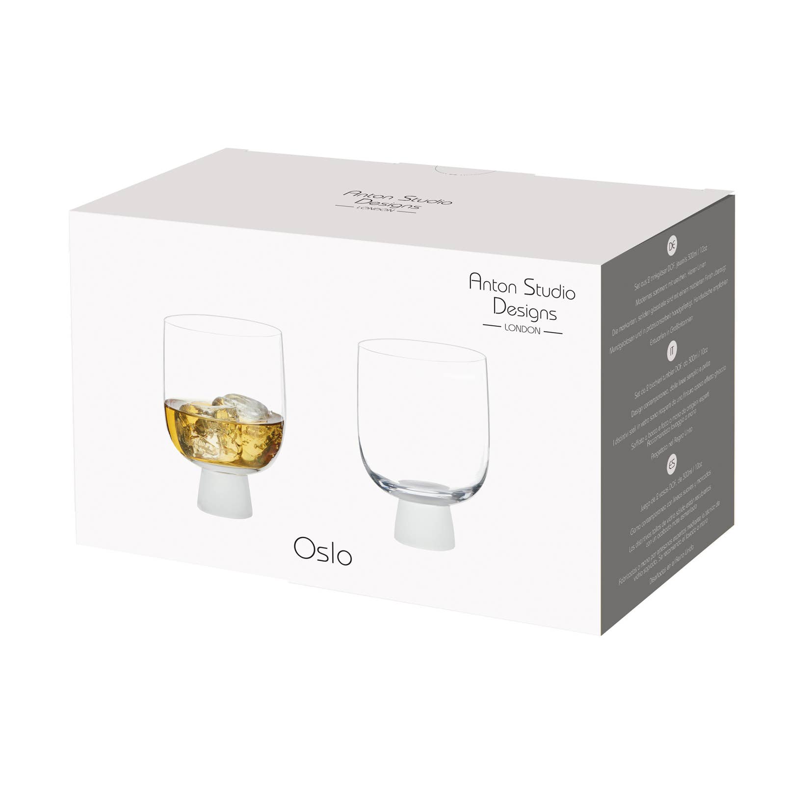 The DRH Collection BV - Wholesale Cocktail/Liquor Glass - Set of 2 Oslo DOF Tumblers Frost2