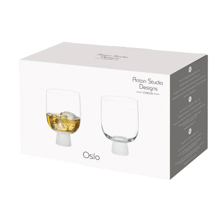 The DRH Collection BV - Wholesale Cocktail/Liquor Glass - Set of 2 Oslo DOF Tumblers Frost2