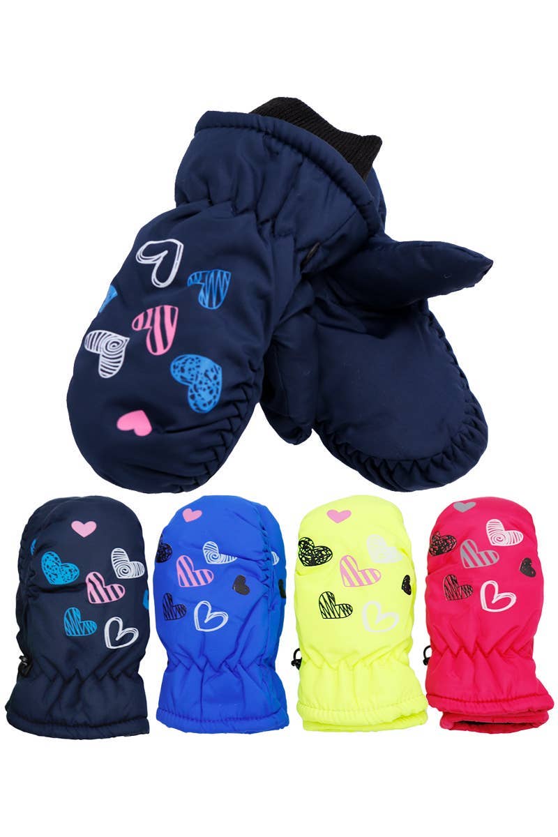 SURTIDO Manoplas de esquí de nieve acolchadas en forma de corazón para niños pequeños de venta al por mayor en Faire0