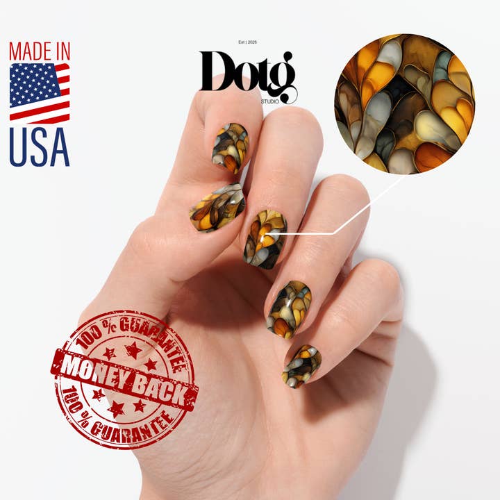 Design on The Go Studio - Wholesale Nail art/decal - Gold Flute Nail Wraps DIY Manicure & Pedicure Stickers4