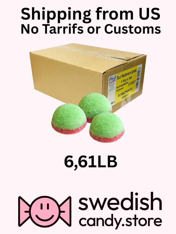 Sour Watermelon Bombs 6.61LB Swedish Candy for wholesale by Swedishcandy.store US