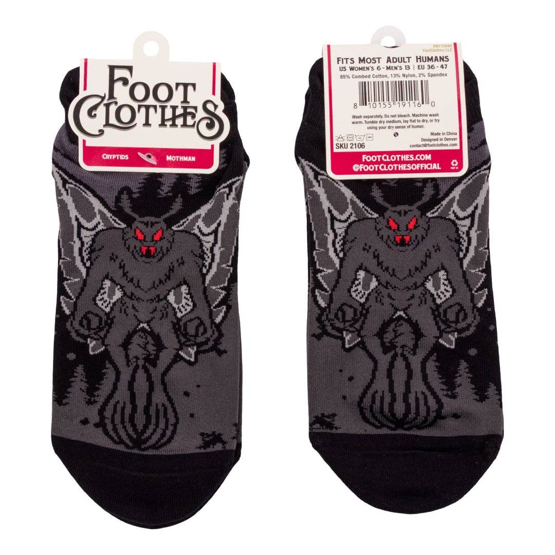 FootClothes LLC - Wholesale Socks - Unisex - Mothman Ankle Socks7