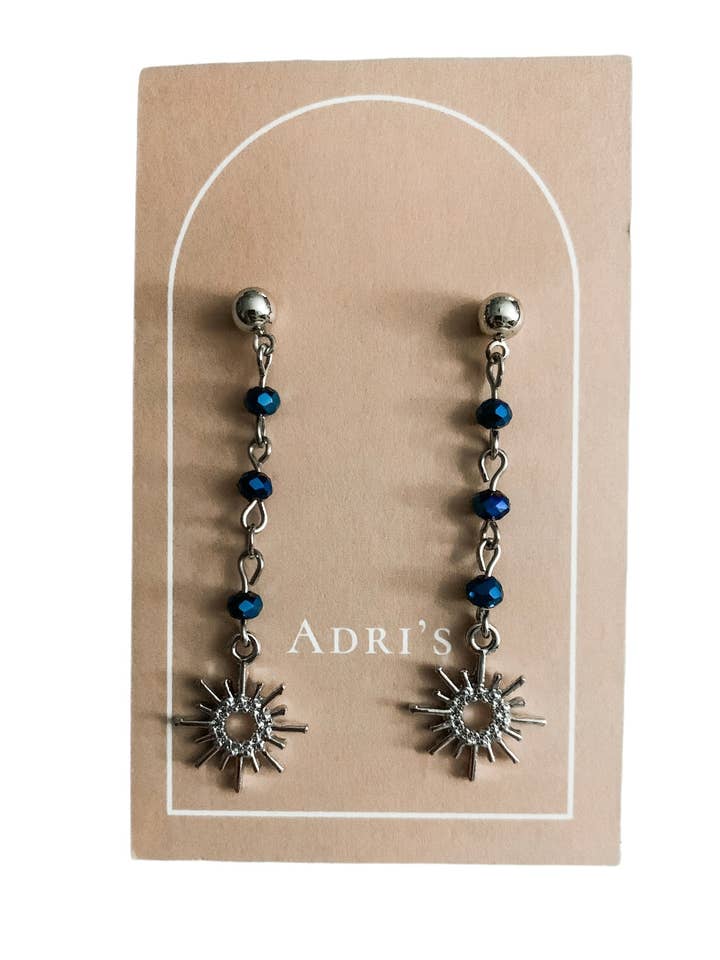Blue Beaded Star Drop for wholesale by Adri’s