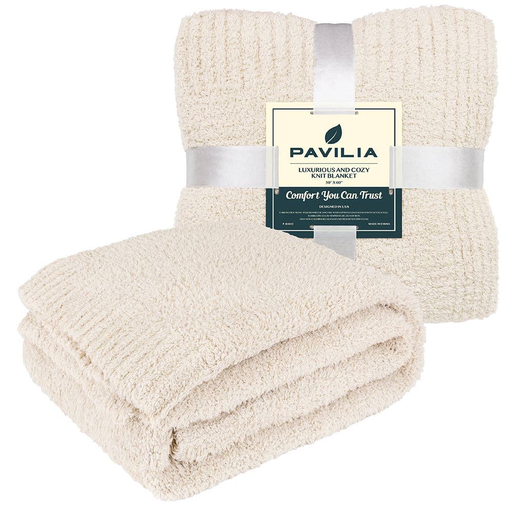 Pavilia – wholesale Throw blanket – Buttery Soft Fluffy Knit Blanket36