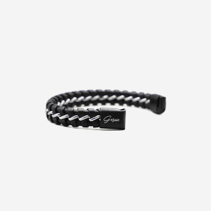 Gernie NYC - Vendita all'ingrosso Gioielli - Uomo - Bracciale Santa Monica intrecciato da uomo in vera pelle2