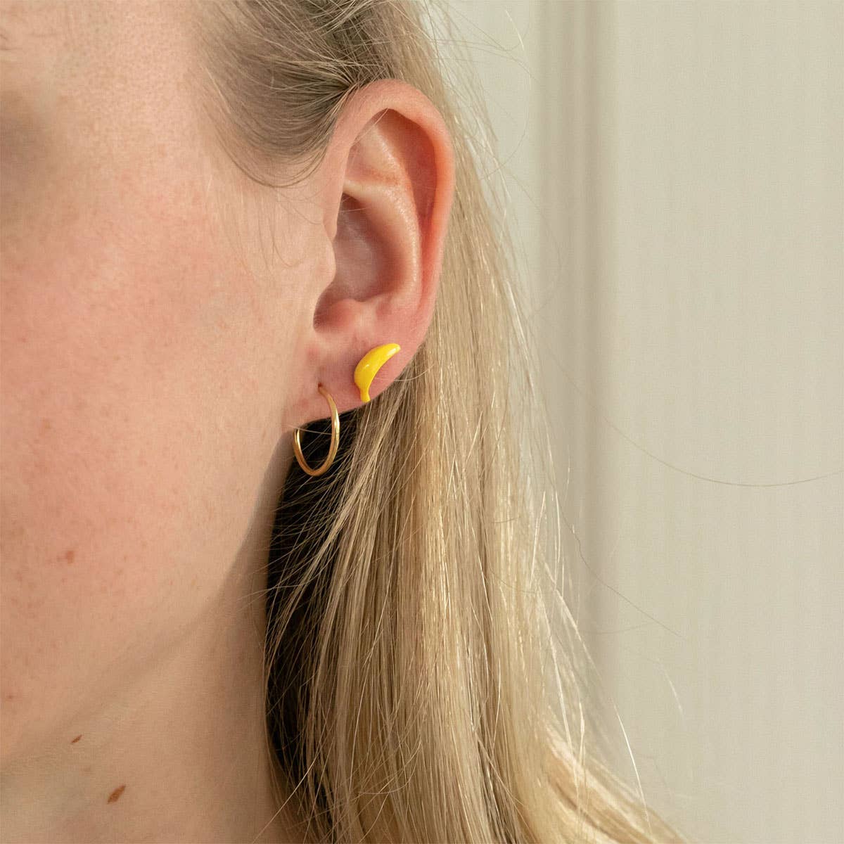 La Petite Épicerie - Wholesale Ear Jackets/Climbers - Porcelain earrings - Banana1