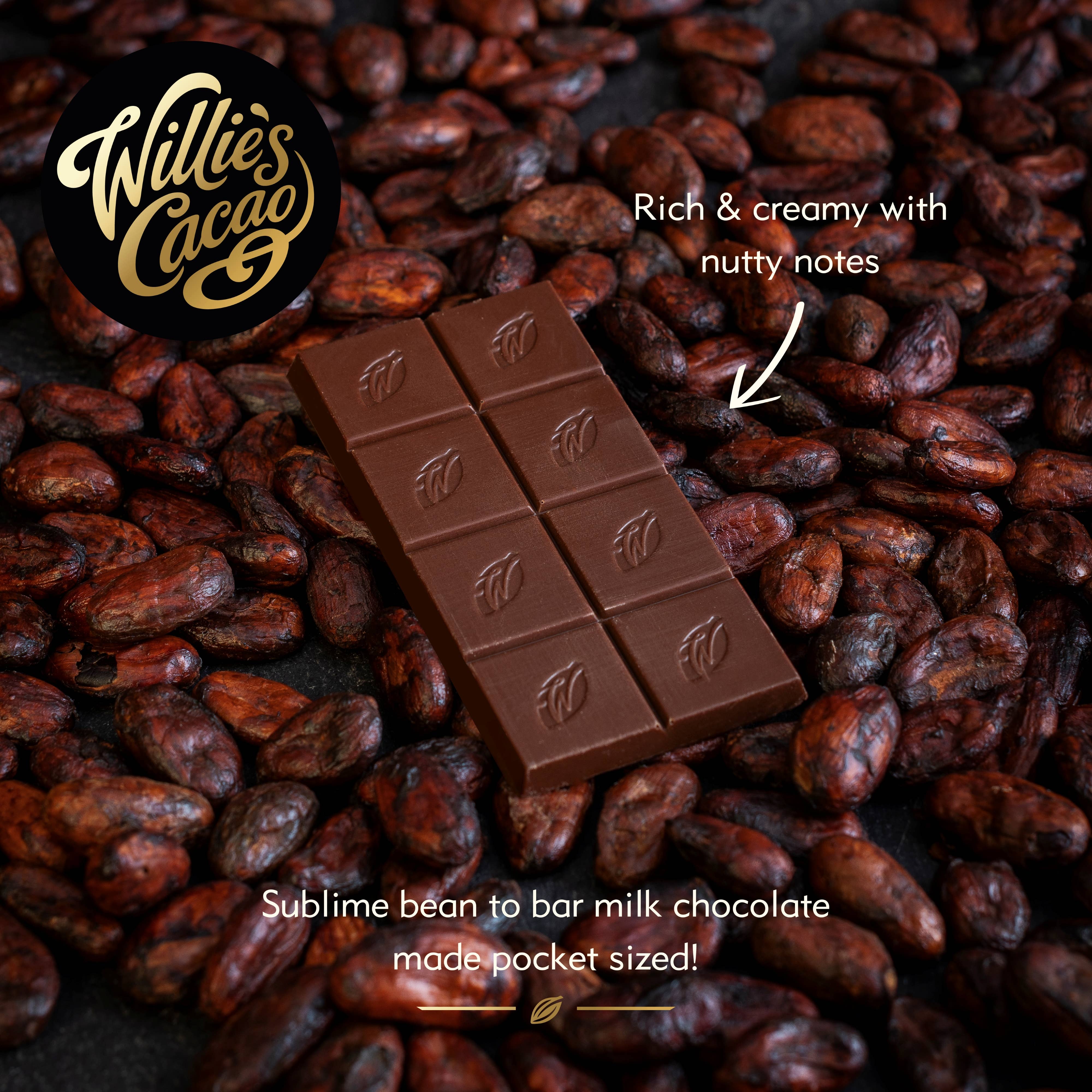 Willie's Cacao - Vente Barre chocolatée - Milk of the Gods - Chocolat au lait 44 % Rio Caribe, tablette de 26 g2