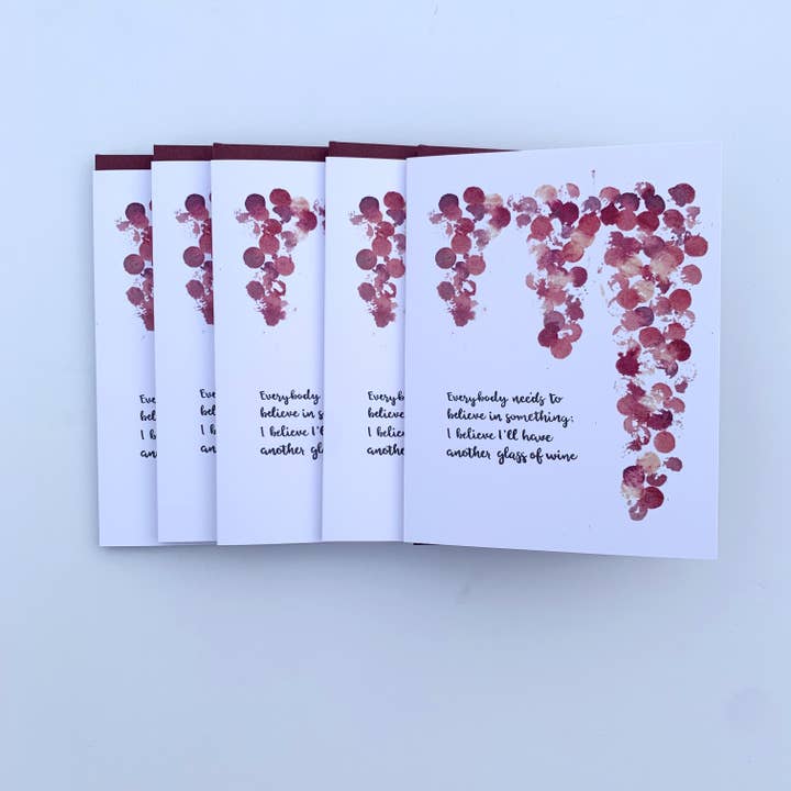 Elysia Myers Wine Art - Vente Carte de vœux classique - Carte de vœux pour amateur de vin | Verre de vin3