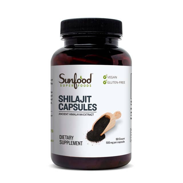 Sunfood Superfoods - Wholesale Oral Supplement/Vitamin - Shilajit Capsules, 500mg, 90ct