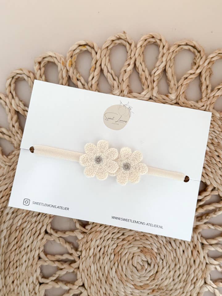 Diadema Faye - Crema para venta al por mayor de Sweet Lemons Atelier