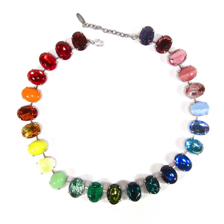 Collier arc-en-ciel collier vintage verre années 1960 pour la vente par SoHo Schmuckmanufaktur