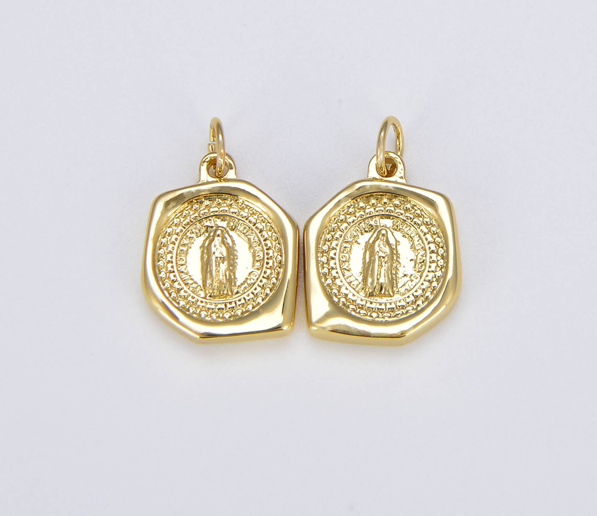 Beads Creation - Wholesale Individual Charm/Pendant - Gold Filled Virgin Mary Charm Pendant, Religious Gift CP10010