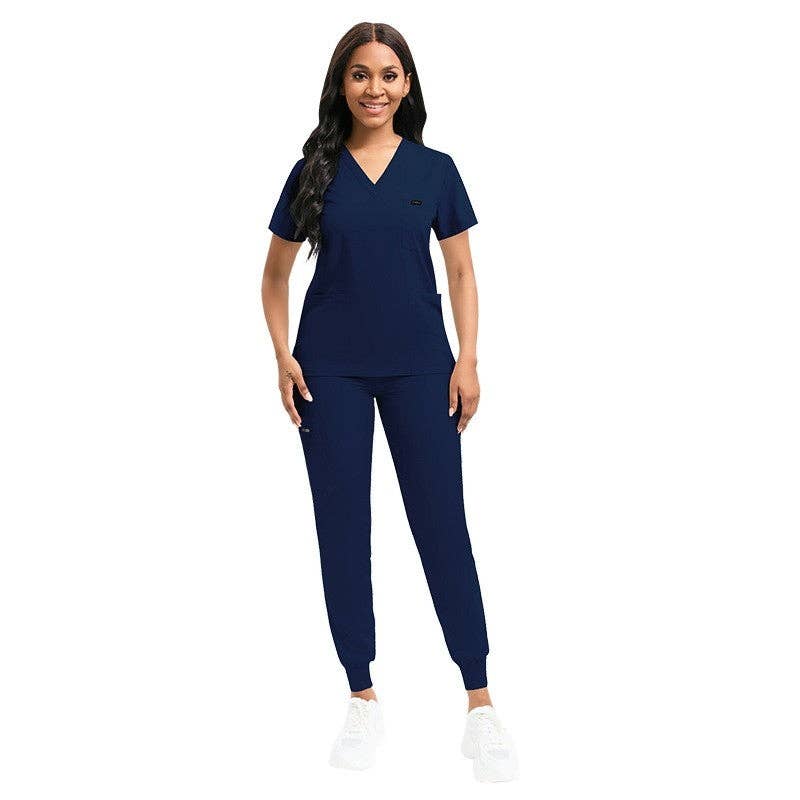 FurDecoration - Wholesale Healthcare Uniform - Women's - Short Sleeve Straight Leg Scrub Suit1