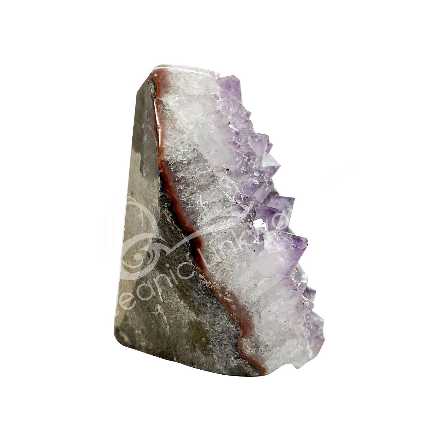 Oceanic Linkways Inc - Wholesale Spiritual stone/crystal - GEODE - AMETHYST D CUT BASE POLISHED 3-7"L (KG)2