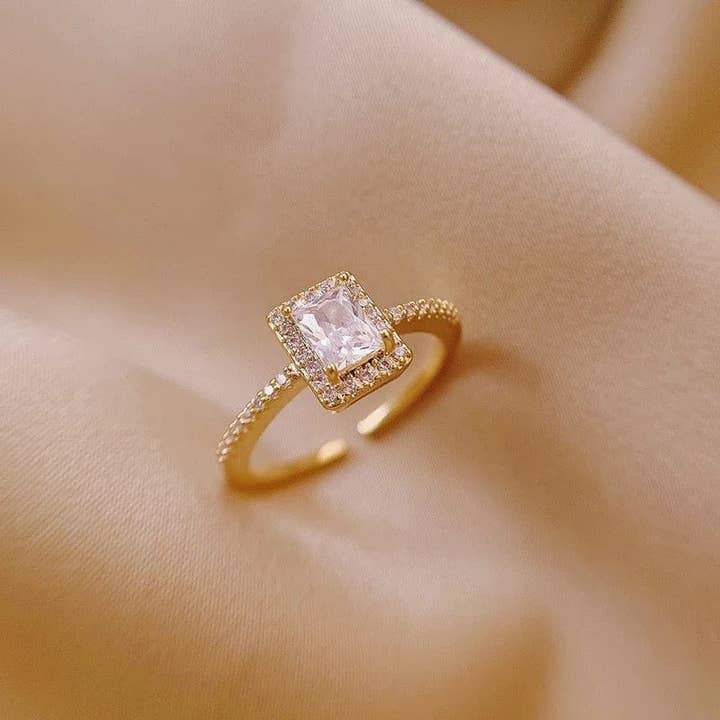 Gold Fashion Emerald Cut Ring for wholesale on Faire1