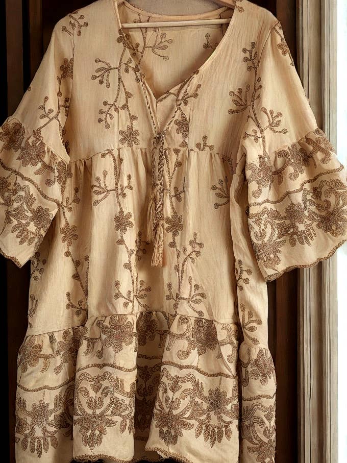 BEIGE EVENING DRESS for wholesale by Lula Natura