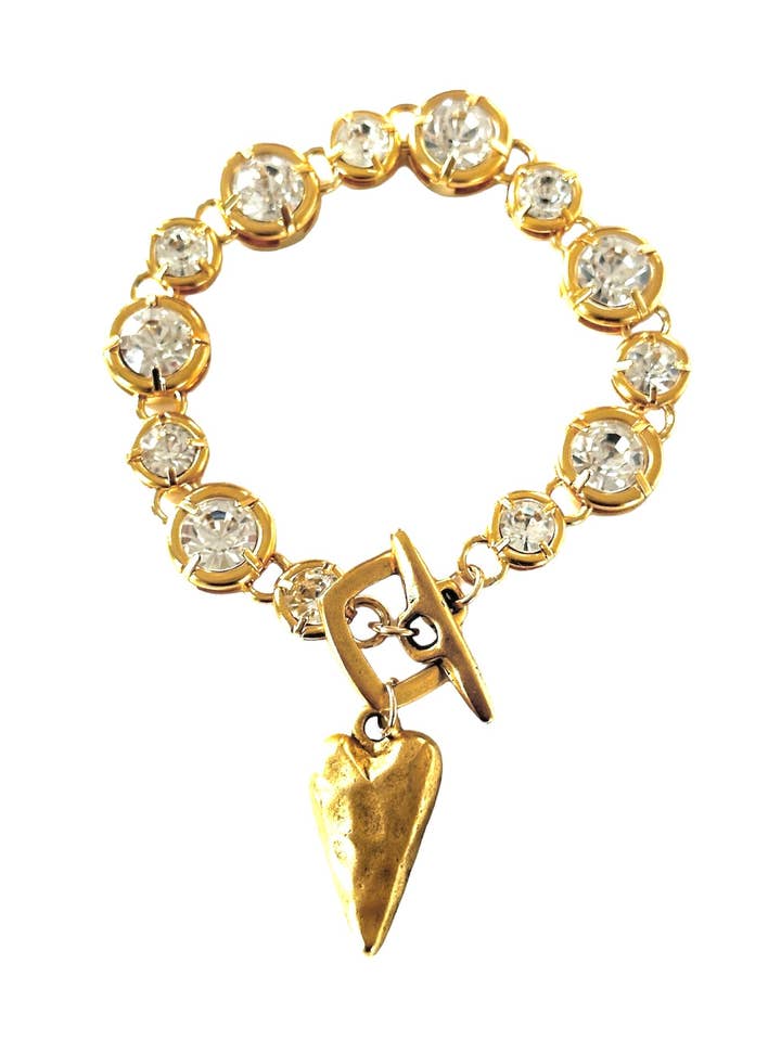 crystal heart bracelet-cvbhe for wholesale by CV Designs
