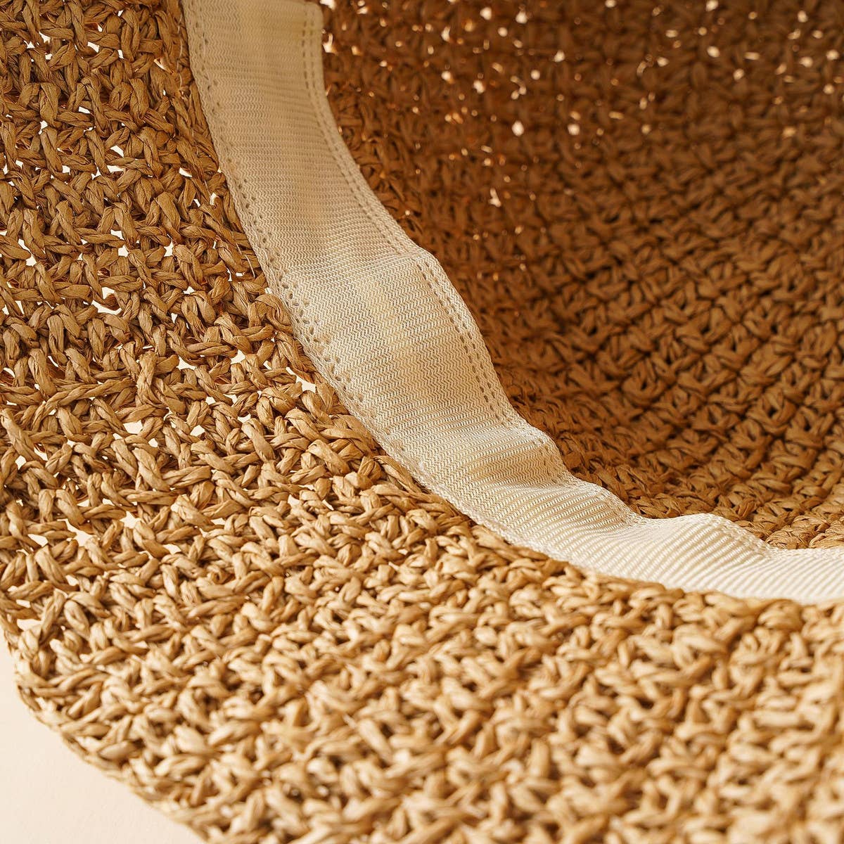 ACCITY - Wholesale Bucket Hat - Women's - PASTORAL STYLE BEACH STRAW BUCKET HAT_CWAH14163