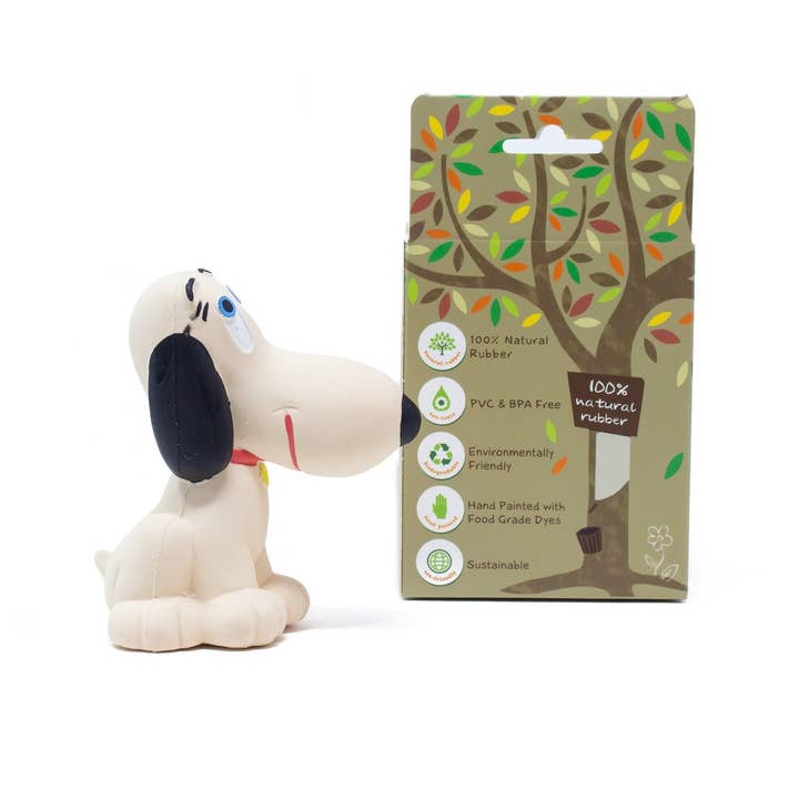 Wit Snoopy de Hond bijtspeelgoed met pieper voor groothandel op Faire3