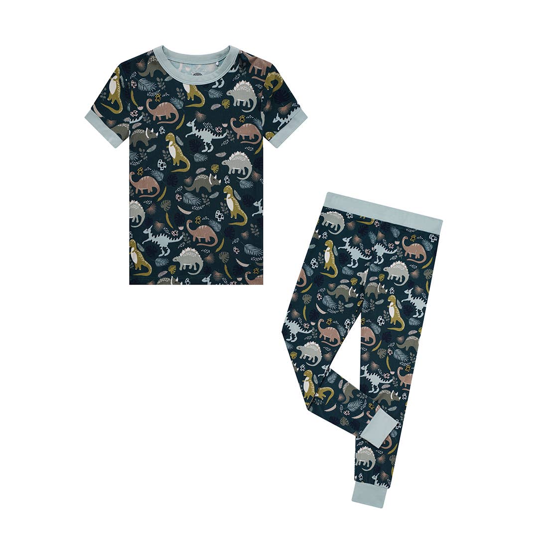 Emerson and Friends - Wholesale Sleepwear Set - Kids - Prehistoric Friends Dinosaur Kids Clothes Bamboo Pajamas Sleep Set