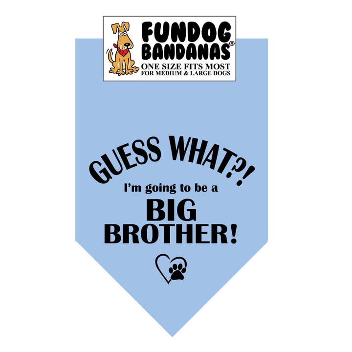 Wholesale 5 Pack - Guess What? I'm going to be a Big Brother for wholesale by FunDog Bandanas