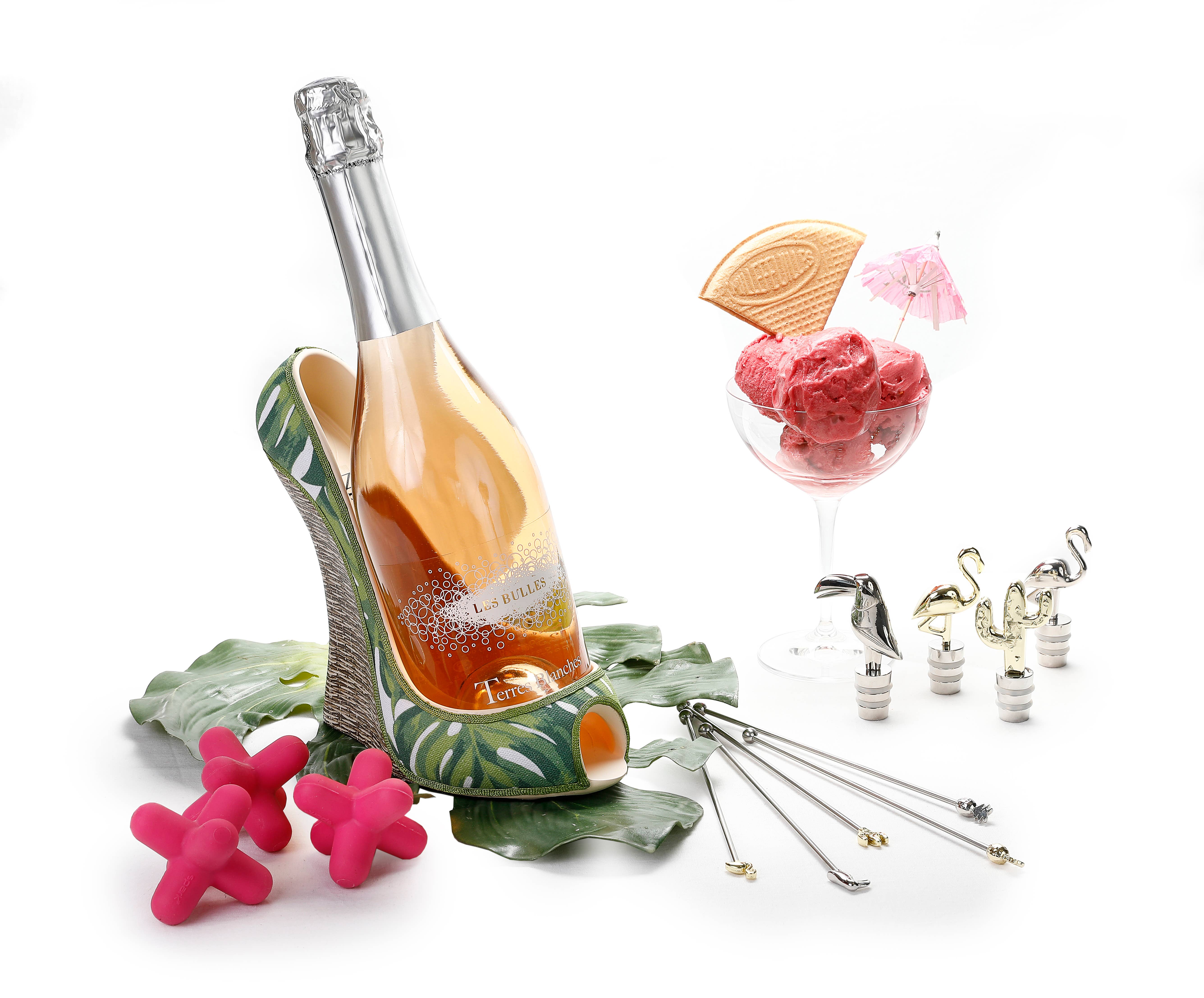 VINOLEM – wholesale Presentpåse för vin – TROPIC Ludi-Vi flaskhållare i form av sko1