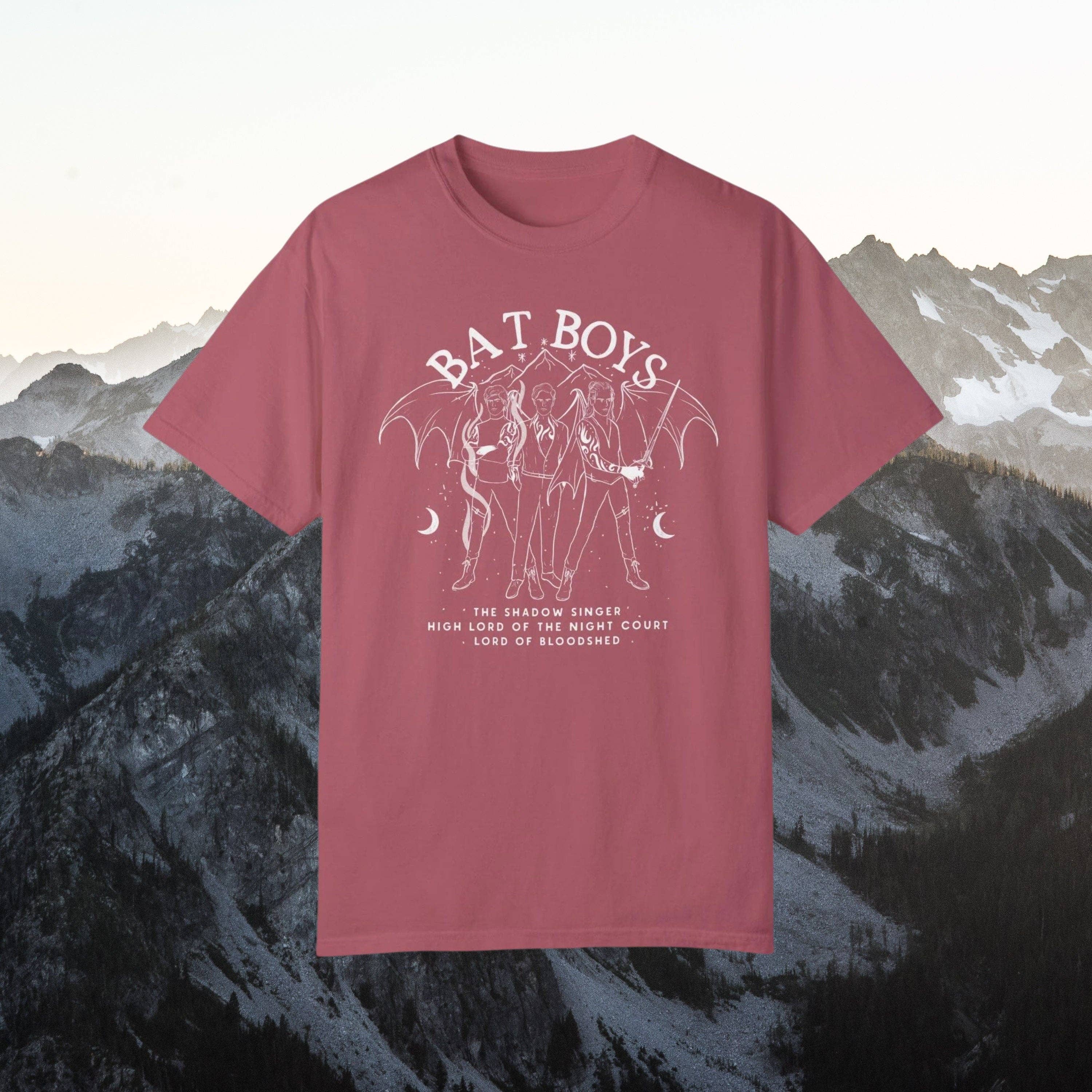 CrescentCatCo - Wholesale T-Shirt (Graphic) - Women's - Official Licensed Bat Boys Tshirt | Sarah J Maas ACOTAR merch | Rhysand Cassian Azriel Night Court Velaris | Bookish Shop and Gifts3