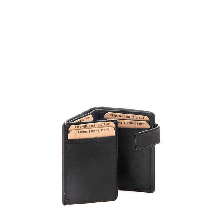 Stamp - Wholesale Wallet - Men's - Stamp black washed leather wallet