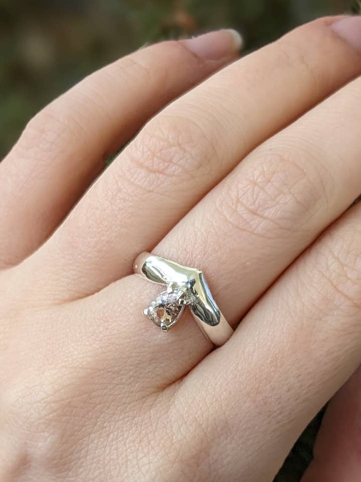 Morganite And Sterling Silver T53 Ring for wholesale by Le Tourbillon Minéral