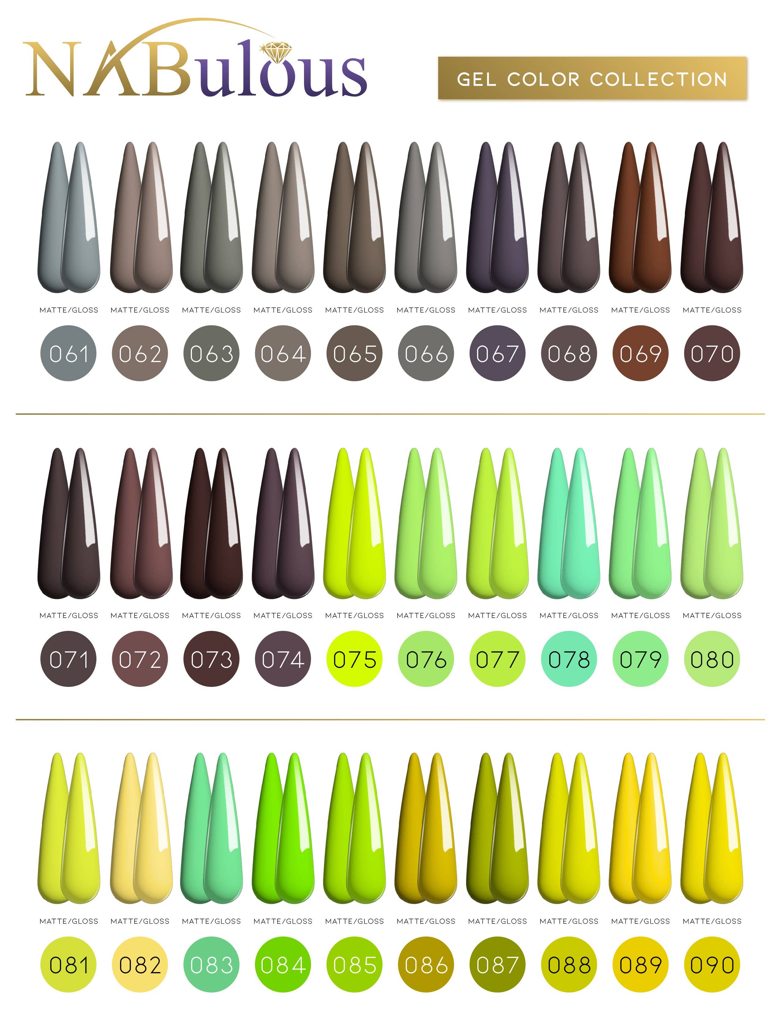 NABulous – wholesale Nagellack – Gellack Färger 1-90 | NaBulous3