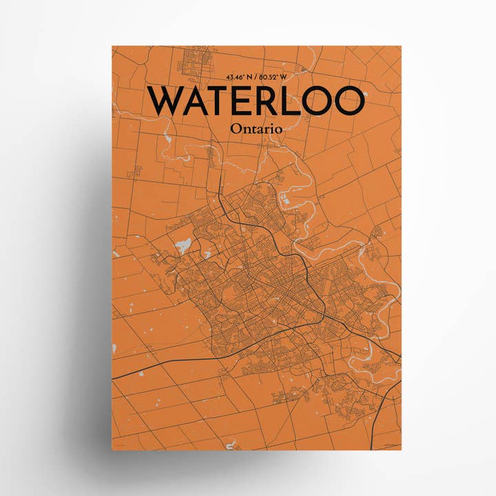OurPoster.com - Wholesale Poster - Waterloo City Map Poster64