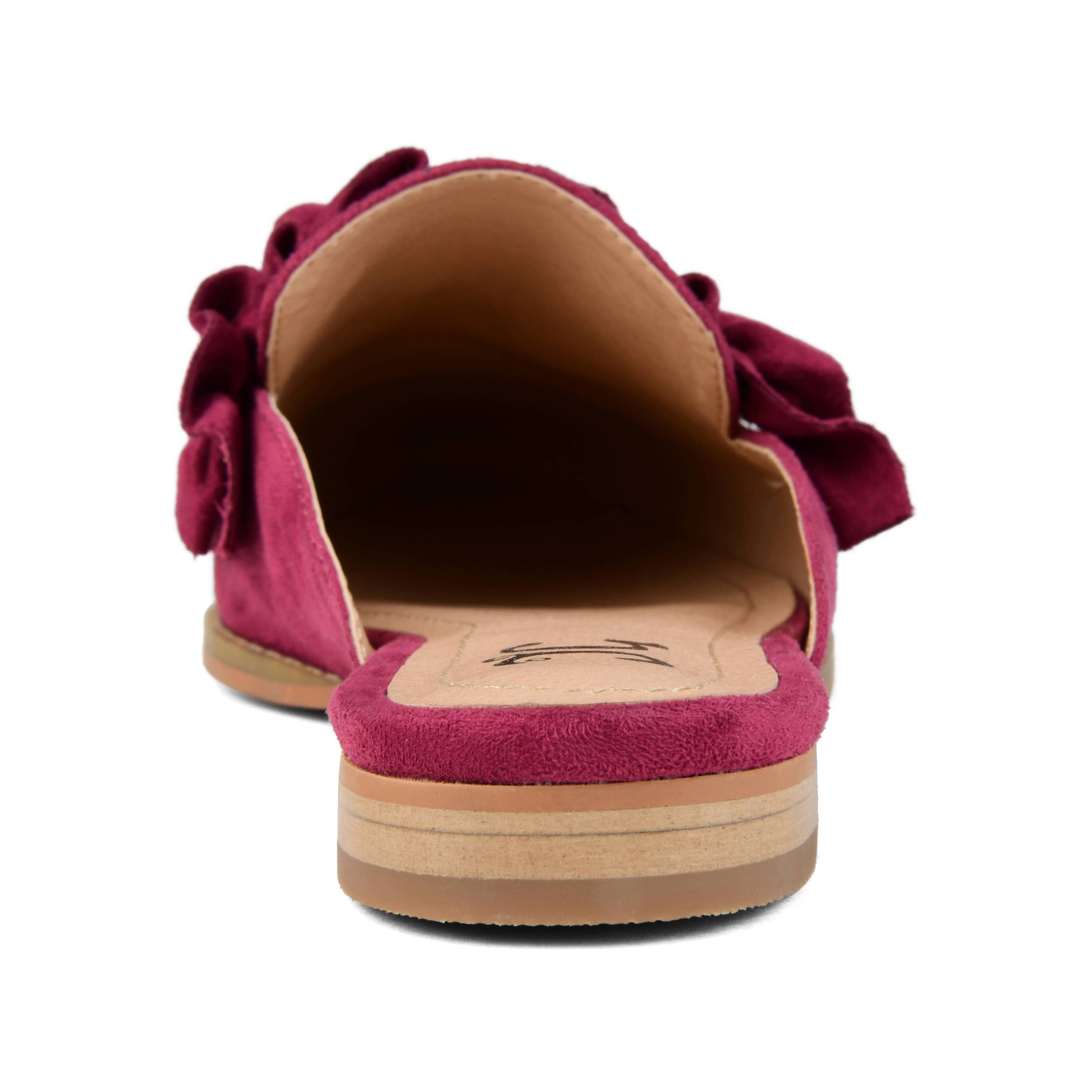 Journee - Wholesale Mules - Women's - Kessie Ruffled Mule Flats In Faux Suede2