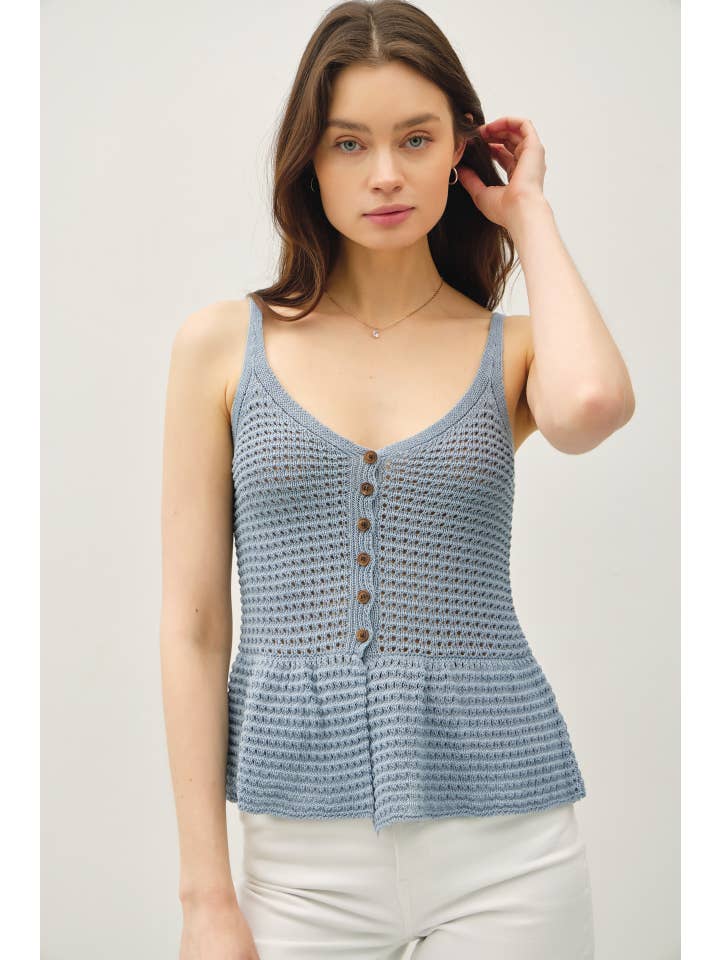 Be Cool - Wholesale Knit Top - Women's - PEPLUM SWEATER TANK
