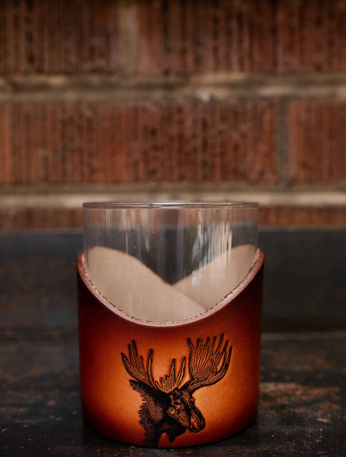 Lindy Leather – Copo de coquetel/álcool por atacado – Pele Rocks Vidro - Barware Leve Mancha Artesanal14