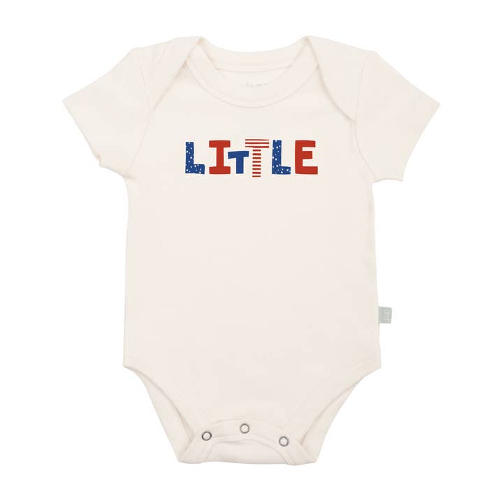 graphic organic bodysuit | little summer for wholesale by Finn + Emma