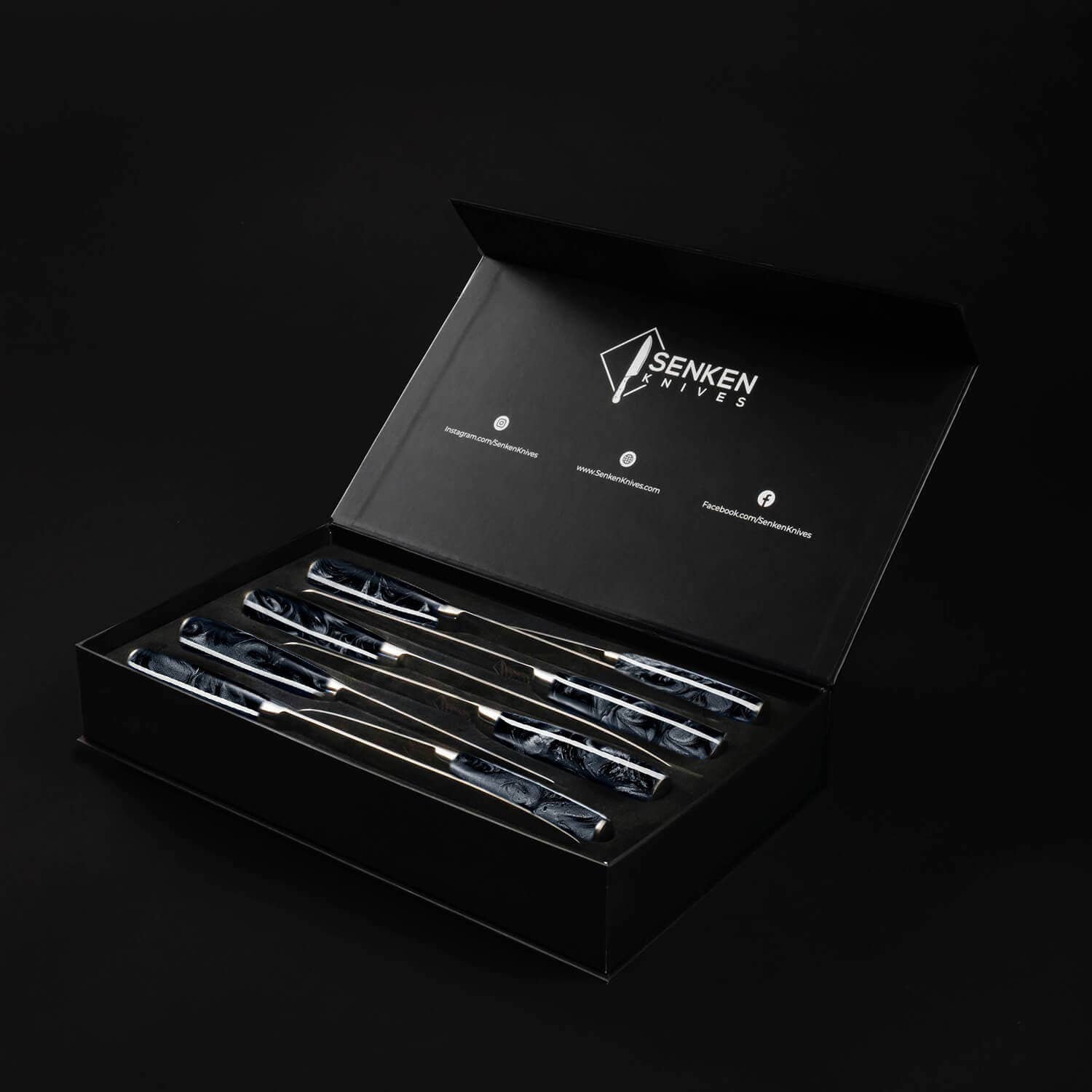 Senken Knives - Wholesale Knife Set - 8-Piece Premium Japanese Kitchen Knife Set with Black Handle6