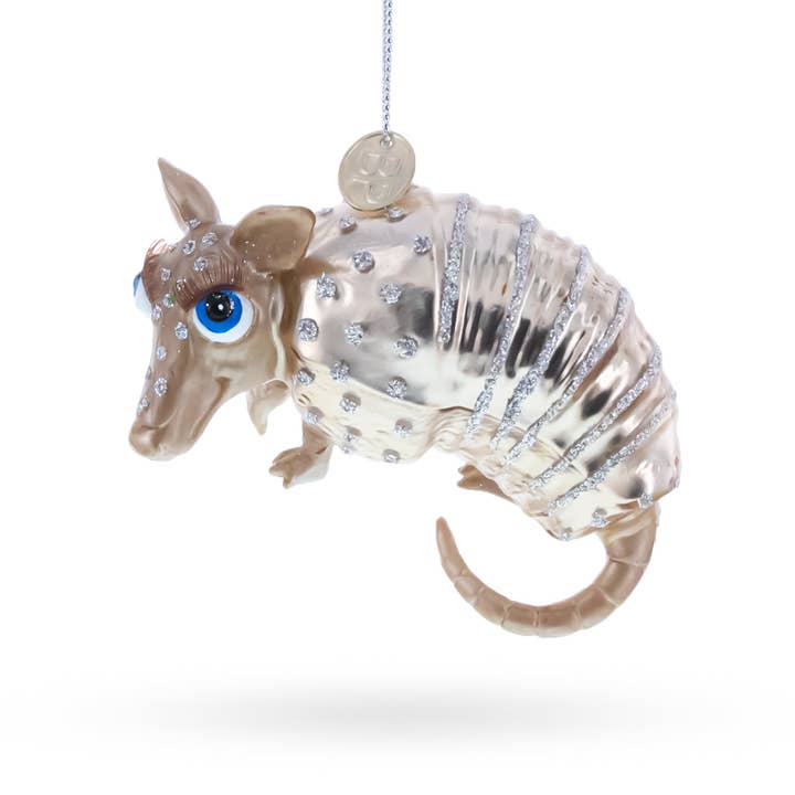 BestPysanky - Wholesale Ornament - Armadillo With Curled Tail Glass Christmas Ornament1