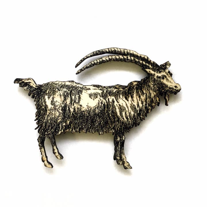 Goat Magnet - Laser Cut Wood Rustic Kitchen Decor - Animals for wholesale by Toad Hill Farm