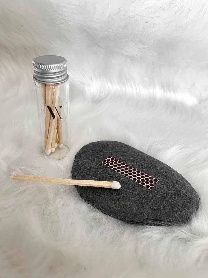 Kit de fósforos com pedra ardósia natural por atacado de Viox and Co